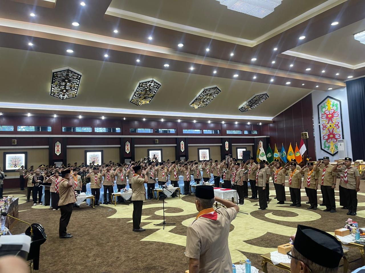 Suasana pelaksanaan pelantikan di aula Jayang Tingang Lt. II pada Kamis (21/8/2025)