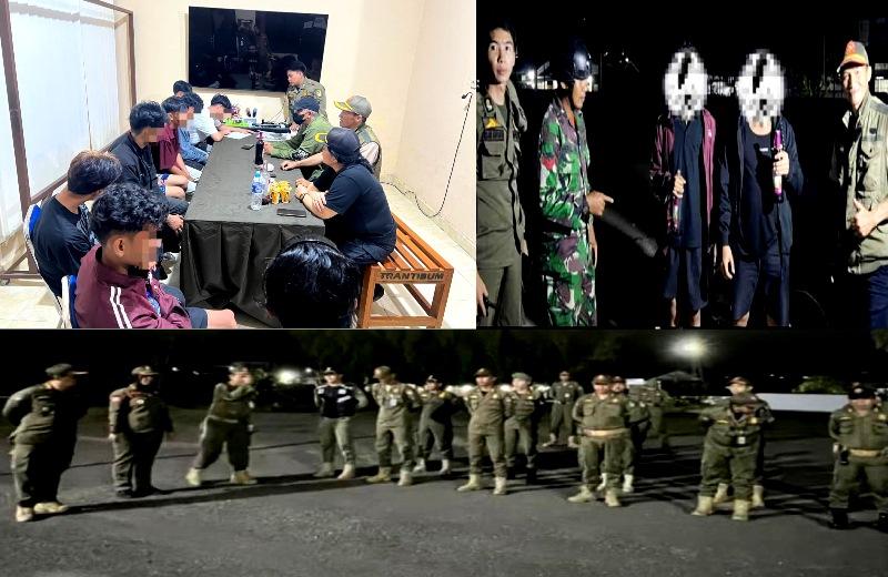 Satpol PP Barito Utara bersama Babinsa dan Bhabinkamtibmas melaksanakan patroli gabungan (ist) 